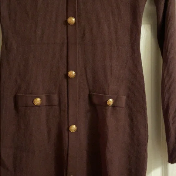 Rich Brown Knit Sweater and Rich Burgundy Knit Sweater Dresses - $20 each. - Picture 5 of 12